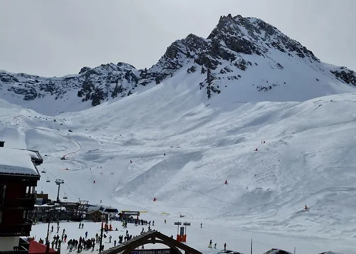 Tignes Rond Point Des Pistes Vue Panoramique Au Soleil